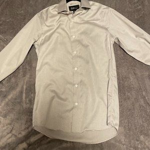 14 1/2, 32/33 Kenneth Cole Slim Fit Dress Shirt (Grey)